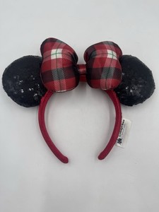 Disney Parks 2018 Christmas Plaid and Sequin Merry & Bright Minnie Mouse Ears