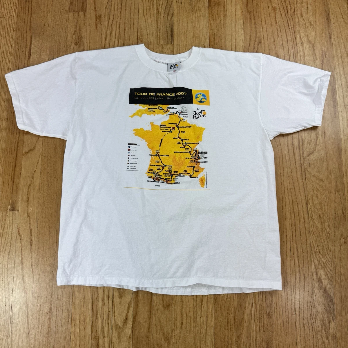 T-shirt Tour De France 2007 – Taille L – Cyclisme – Vintage Sport