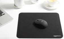 Amazon Basics Square Mouse Pad, Cloth with Rubberized Base, Black