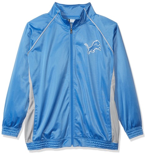 NFL Detroit Lions Women POLY TRICOT TRACK JACKET, BLUE/GREY, 3X - 第 1/3 張圖片
