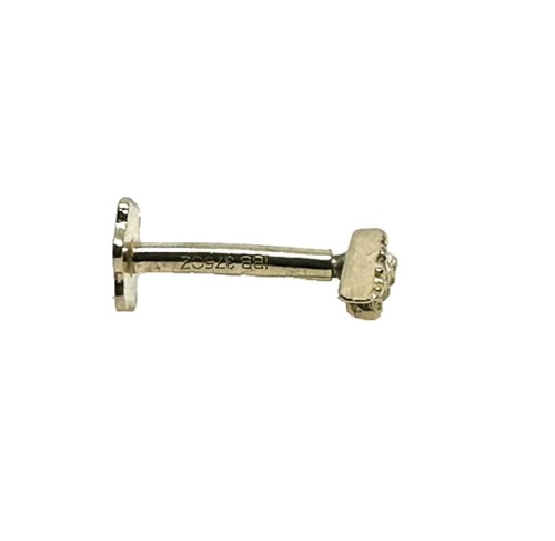 9CT YELLOW GOLD LIGHTNING BOLT PIERCING STUD SPARKLY LIGHTNING LABRET STUD 375 - Picture 21 of 23