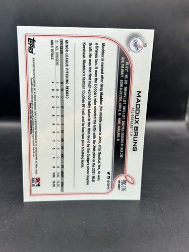 2022 Topps Pro Debut Chrome Maddux Bruns #PDC-174 - Picture 2 of 2