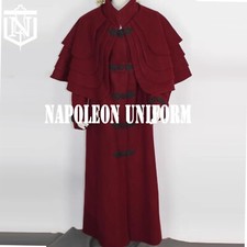 New Ladies Regency Maroon wool Great Inverness Cape Coat  Garrick Fast Shipping
