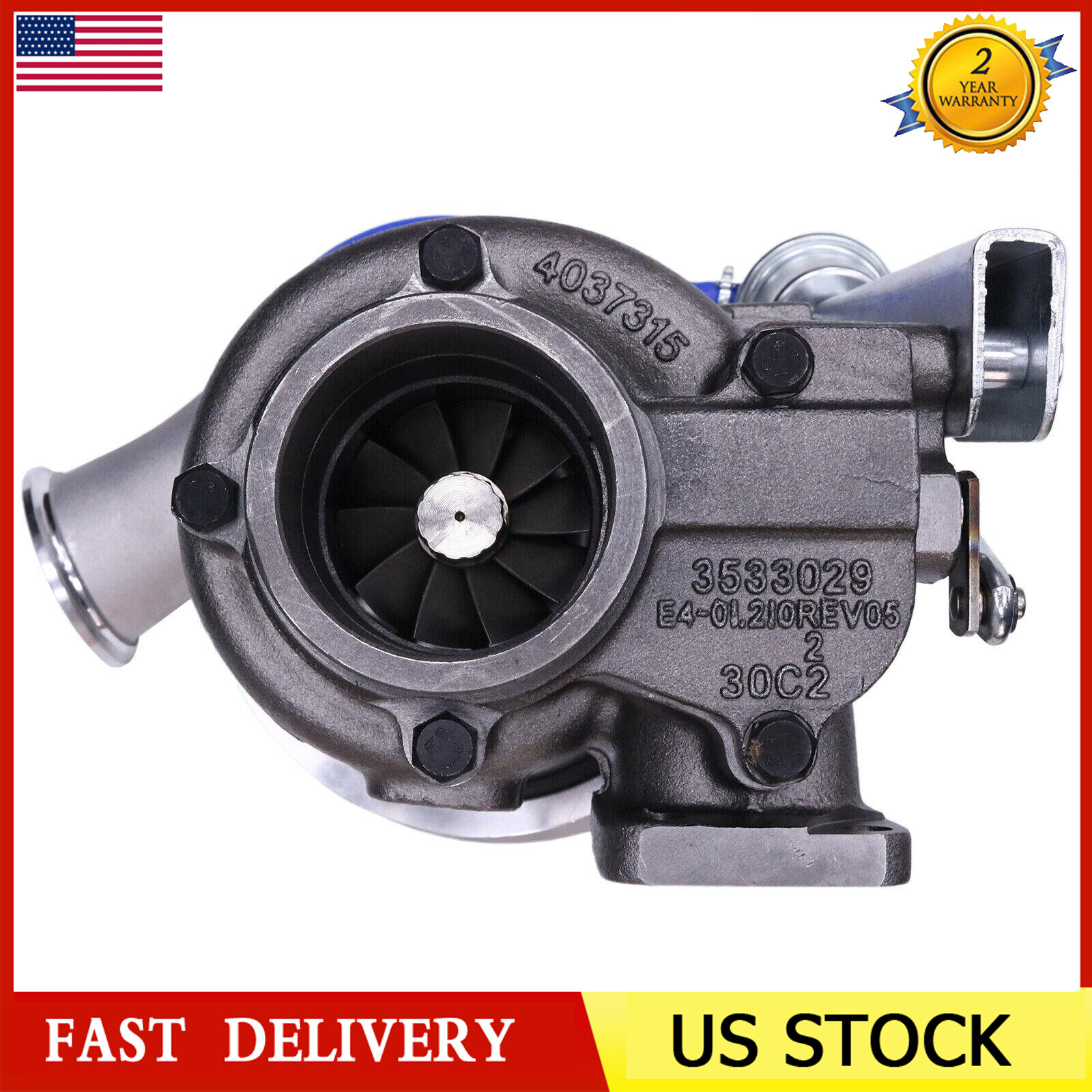 Turbo HX35W Turbocharger For Cummins Engine QSB6.7 QSB Tier-3  