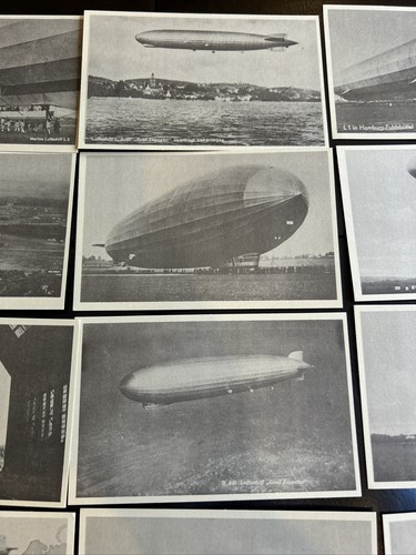 Incredible Vintage Lot of 20 German Nazi Zeppelin Postcards Unused Mint s95 - Picture 9 of 10