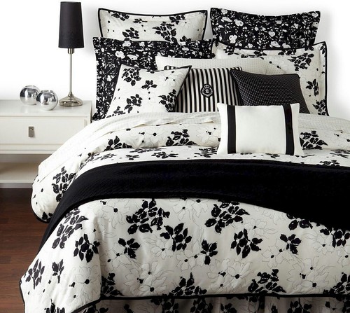 Ralph Lauren Port Palace Blumen König Bettrock Betrock Staub Rüsche schwarz weiß - Bild 5 von 5