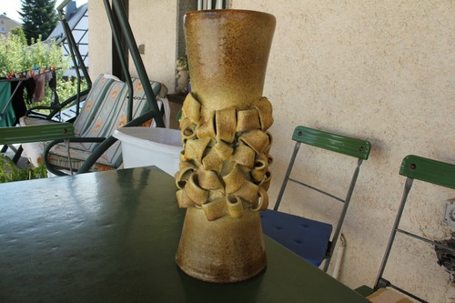 Alte Keramik Vase Bodenvase KTU Unterstab Kunstkeramik 42 cm Signiert 60er Jahre - Bild 2 von 10