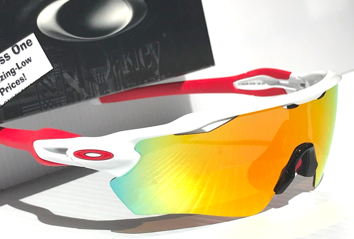 NEW Oakley RADAR EV PATH White Red POLARIZED Galaxy Ruby Lens