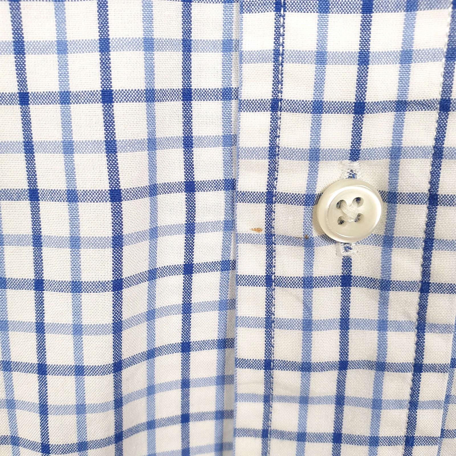 RALPH LAUREN White Check Shirt Custom Fit Long Sleeve Casual Cotton Mens M image 4