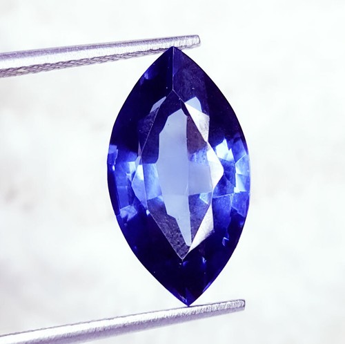 Natürlicher blauer tansanischer Tansanit 10,30 ct zertifiziert loser Edelstein Marquise-Schliff
