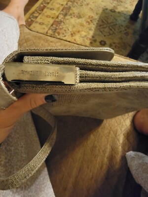 STUART WEITZMAN Brown Snake Skin Print Shoulder Hand Bag  display picture 1