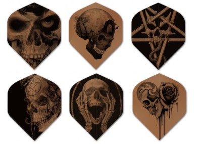 Alchemy Pro 100 Extra Strong Copper & Black Standard Dart Flights 6 Designs 