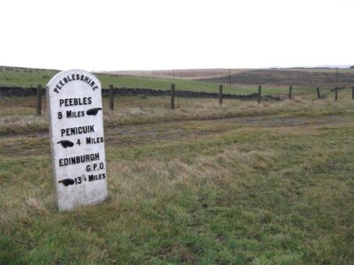 Photo 6x4 How many miles to Edinburgh? Leadburn Thirteen and seven eighth c2009