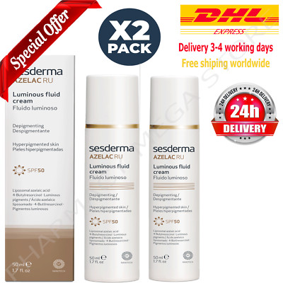 2 X PACK SESDERMA Azelac Ru Luminous Fluid SPF50 50ml
