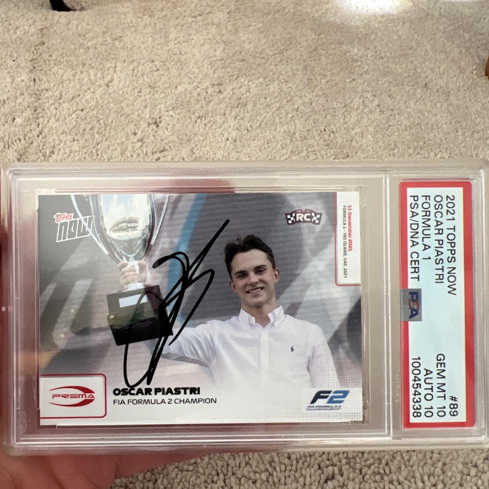 Topps F1 Oscar Piastri True Rookie 1/1 PSA 10 Auto 10