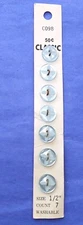 Vintage Blue buttons 2-Hole Flat 1/2" buttons, NOS