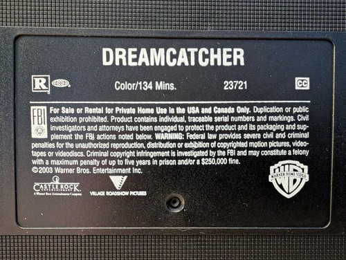 Dreamcatcher (2003, VHS) Based On The Book By Stephen King - Picture 2 of 6