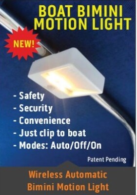 WIRELESS MOTION ACTIVATED LED LIGHT FOR BOAT BIMINI OR CAMPER (SEE VIDEO)