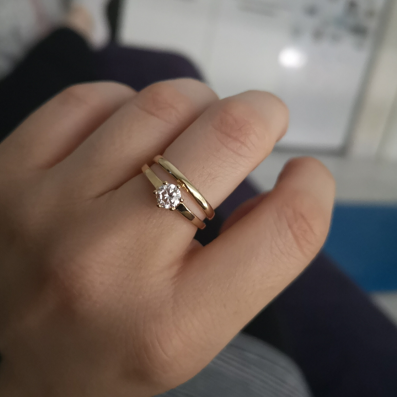 Bague solitaire zirconium T.56 plaqué or 18 carats garanti sans nickel