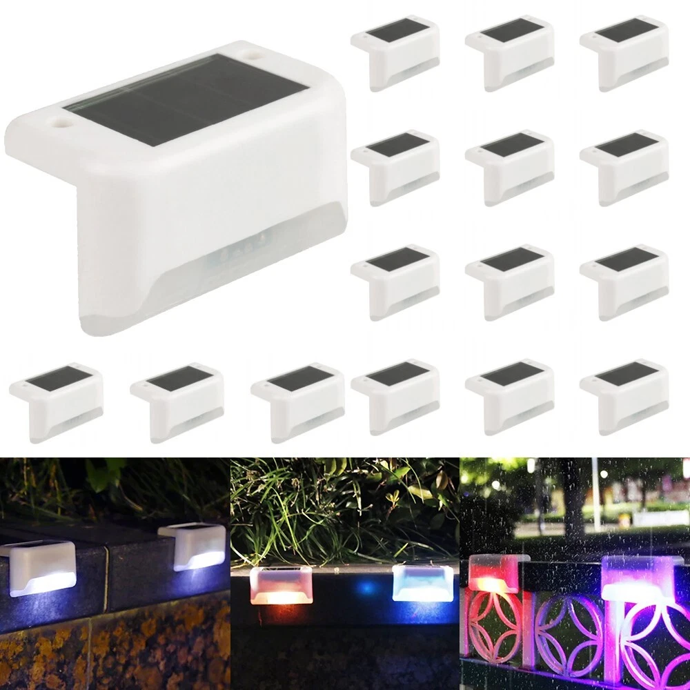 16Pcs Solar Pool Side Lights Color Changing Deck Lights Swimming Pool Decor Lamp