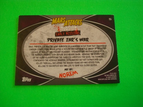 2013 MARS ATTACKS INVASION EARLY MISSIONS SINGLE CARD(S) NEW YOU CHOOSE - Picture 10 of 24