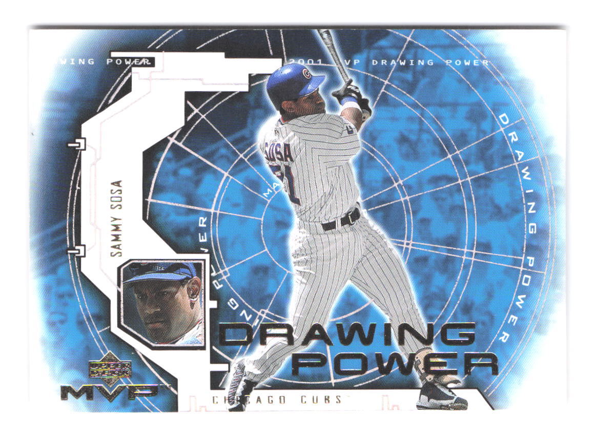 2001 Upper Deck MVP Sammy Sosa Drawing Power DP9 Insert Chicago Cubs