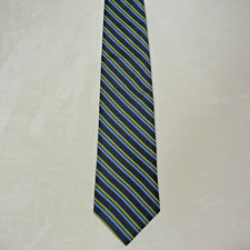 Brooks Brothers Navy  Green Blue Striped Tie 100 Silk Men's Necktie 58"