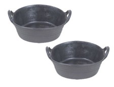 2x 20L Feed Tub Bucket Horse Feed Bin Water Trough Firewood Container Farm Tack