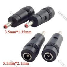 12V DC Power Plug Connector Socket 5.5x2.1mm Female to 3.5x1.35mm Male 25H