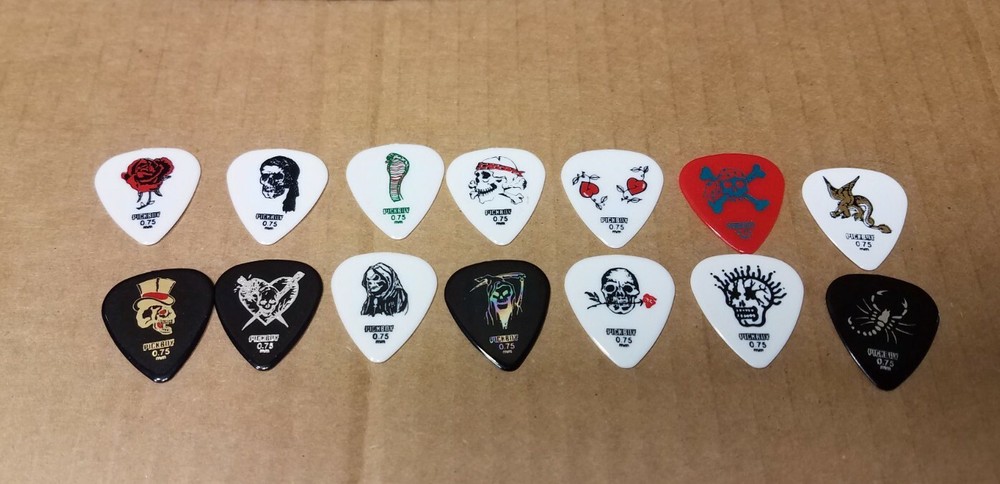 Pickboy 10-Pack Assorted Celltex 0.75mm Guitar Picks Custom Designs
