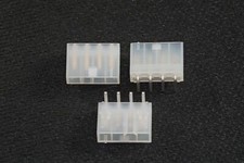 Lot of 3 39-30-3047 Molex Connector Header 4 Pos 1 Row 4.22mm RA Thru Hole NOS