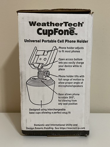 WeatherTech CupFone Two View Universal Adjustable Vehicle Phone Holder Black USA - 第 8/9 張圖片