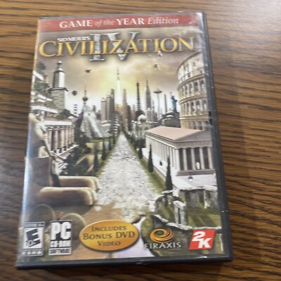 Sid Meier's Civilization IV Game of the Year Edition PC 2006 W/ Map & Manual Pc4
