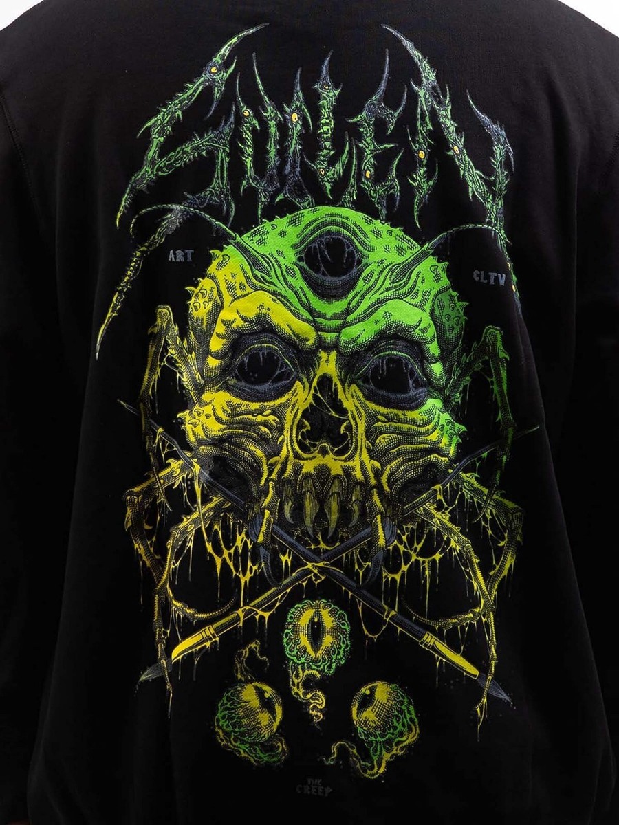 Sullen Men's Creep Badge Pullover Hoodie Tattoo Style Creepy
