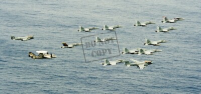 US Navy USN Carrier Air Wing CVW 9 perform a flyover in formation A1 8X12 PHOTO