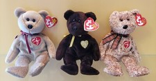 Ty Beanie Babies Signature Bears. Lot of 3. Years 1999, 2002, 2003