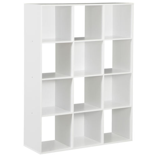 Bibliothèque blanche 12 cubes organisateur de rangement étagère de bureau à domicile en bois étagère - Photo 1 sur 21