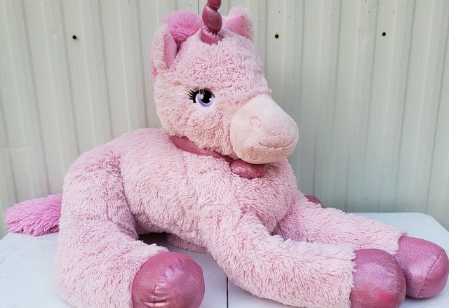 Jumbo Unicorn Plush Stuffed Animal Pink Bling Super Soft Dream Brand Walmart 40 For Sale Online Ebay
