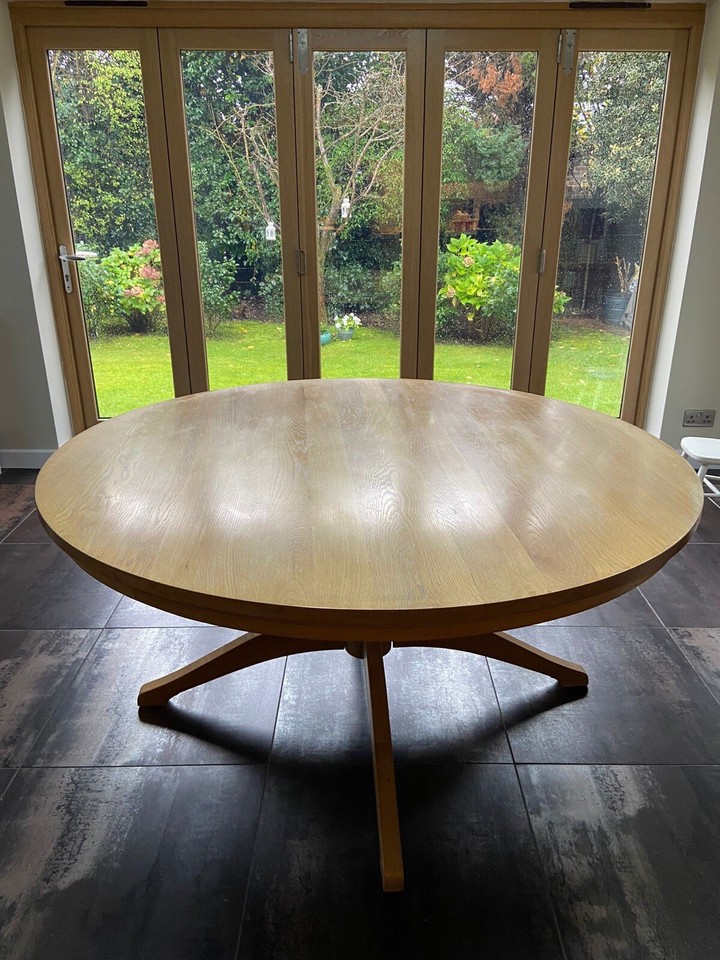 Neptune Wooden Round Table Including Chairs Good Condition eBay