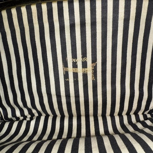 Vintage Ingber Fold Over Brass Kiss Lock Closure Black Clutch W/play List/Stub - Picture 10 of 12