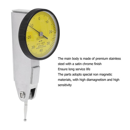 Messuhr 0,01mm Fühlhebelmessgerät Messtaster Messbereich 0-40mm Messuhr Neu - Bild 12 von 21