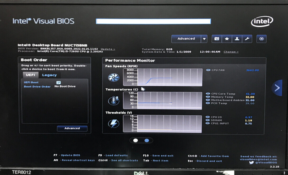 Intel NUC NUC7i5BNK i5-7260U @2.20 GHz 8 GB RAM 256GB SSD