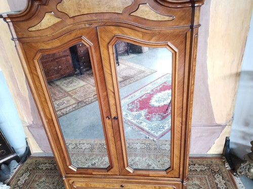 ARMADIO A 2 ANTE CON SPECCHIO INTEGRO ORIGINALE EPOCA 800' RESTAURATO - Foto 7 di 24