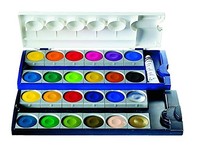 Pelikan Opaque Watercolor Paint Set, 24 Colors Plus Chinese White Tube (720862), Pelikan Opaque Watercolor Paint Set, 24 Colors Plus Chinese White Tube (720862),