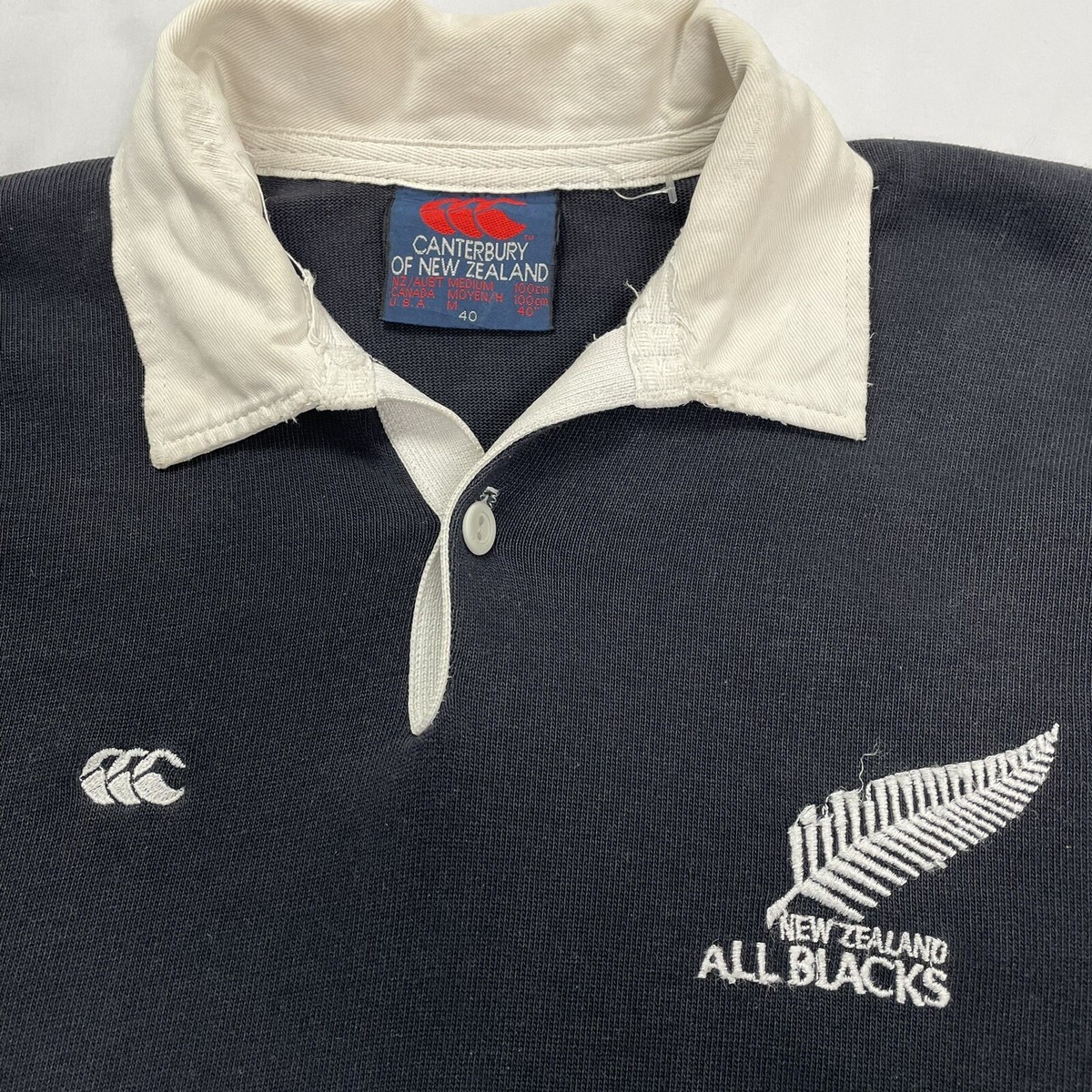 90s CANTERBURY OF NEWZEALAND ラガーシャツ ブラック ニュージーランドオールブラックス ラガーシャツ - メルカリ