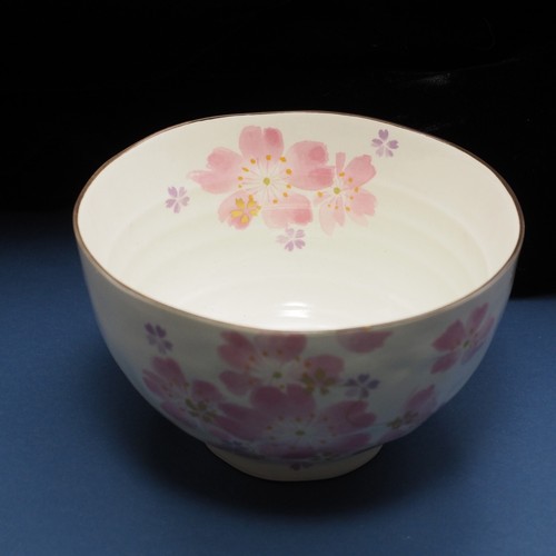 Japanese Rice Bowl, Small Plate Pair Set Mino-Yaki Cherry Blossom Japan-Made NEW - Picture 5 of 18