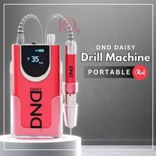 DND Daisy Portable Nail Drill Machine 35,000RPM Fast Charge | RED NIB