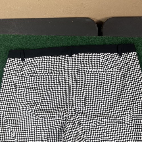 Calvin Klein Highline Ankle Dress Pants Womens 14 Black White Check New - Picture 12 of 12