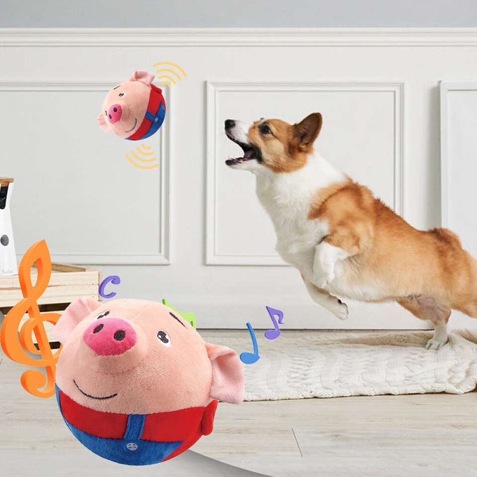 Active Moving Pet Plush Toy Talking SelfMoving Chewable for Dog Indoor