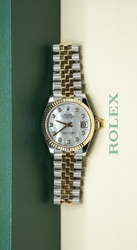 Ladies Steel & Gold Rolex Datejust 2024 31 278273 Factory White MOP Diamond Dial - Picture 6 of 8